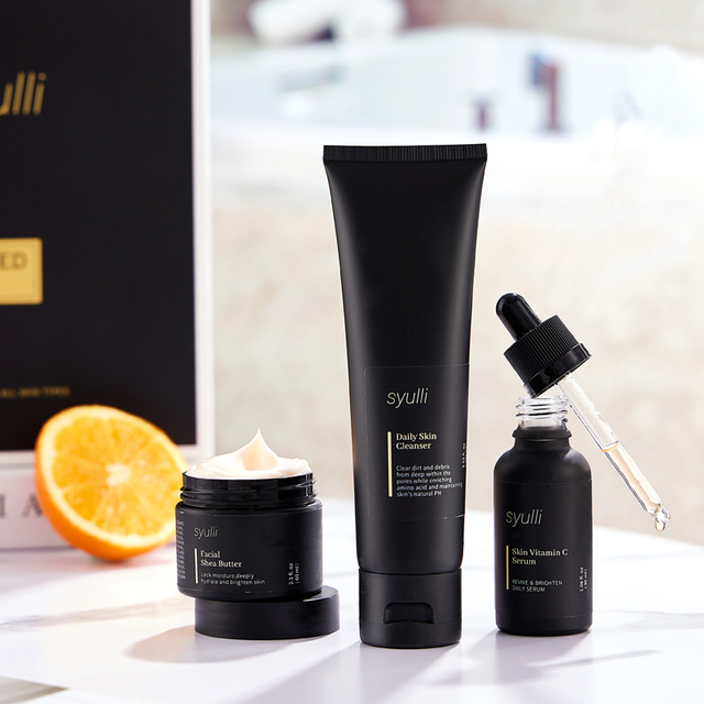 निजी लेबल प्राकृतिक कार्बनिक एंटी एजिंग उत्पाद वीसी फेशियल स्किनकेयर क्रीम सीरम क्लींजर 3 पीस पुरुषों की त्वचा देखभाल सेट